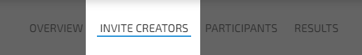 Invite Creators Tab